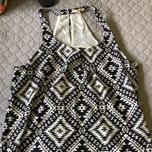 Black & White Tank Blouse